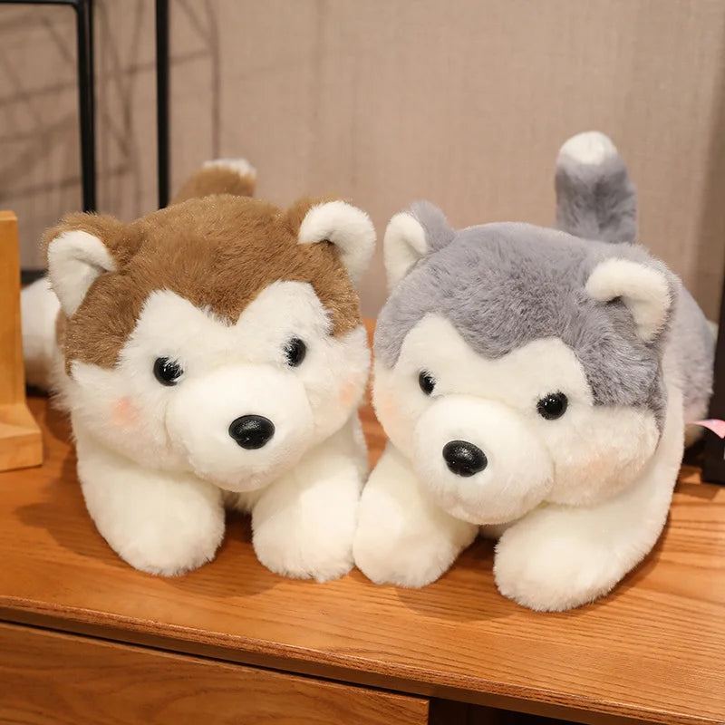 Cute Lying Husky Plush Pillow