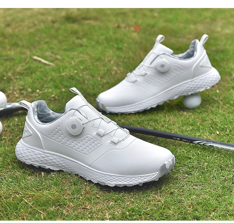 Men's Golf Sneakers Quick-Lace Casual Outdoor Shoes