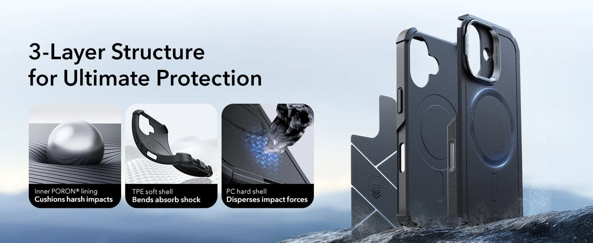 ESR Magnetic iPhone Case with Camera Stand