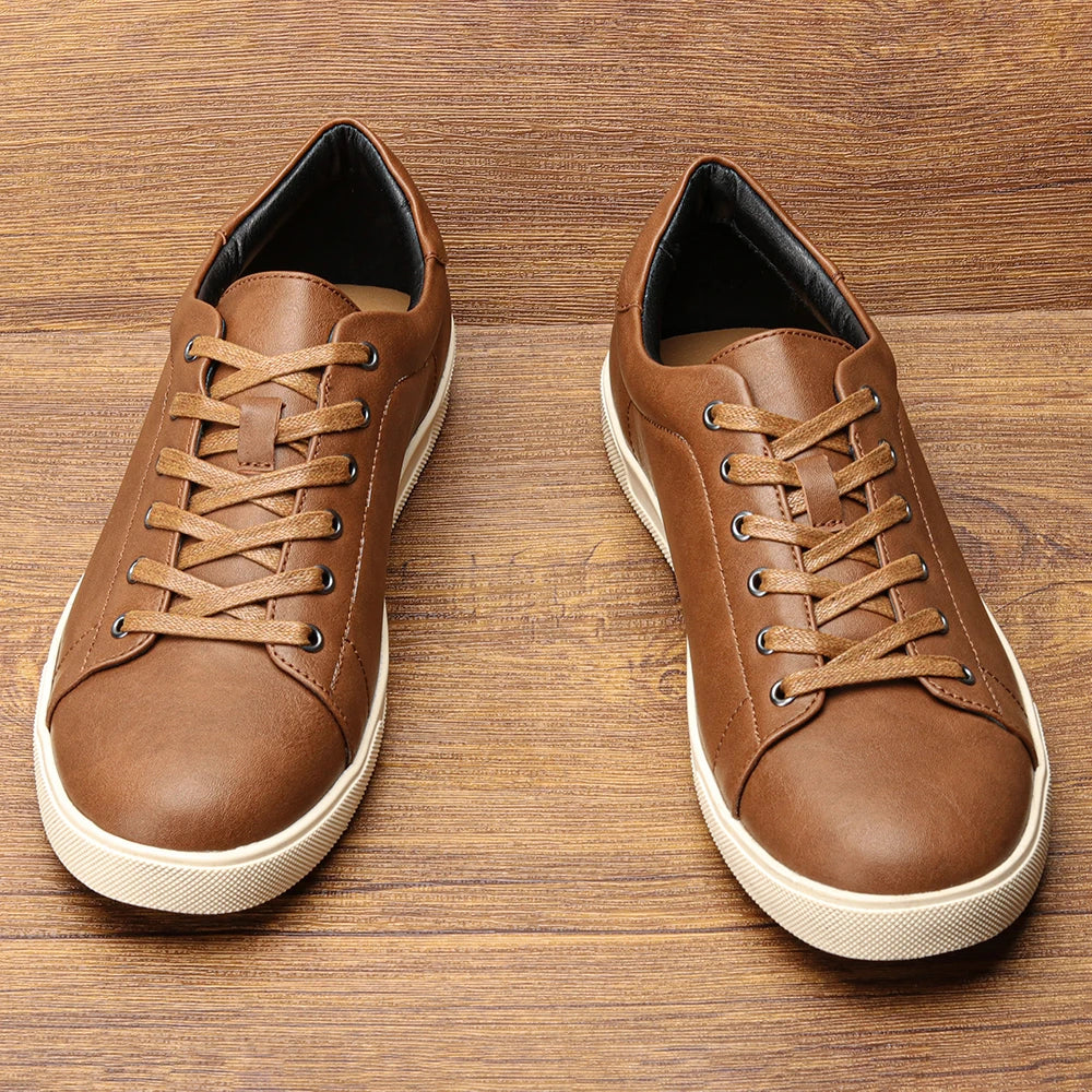 Men's casual shoes 2025 brand fashion comfortable leather shoes men