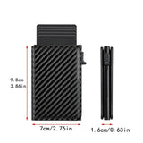 Unisex ANTI RFID Blocking Aluminum Pop-Up Card Holder Multi-Functional Designer Bank ID Card Wallet Business Purse for Men Women