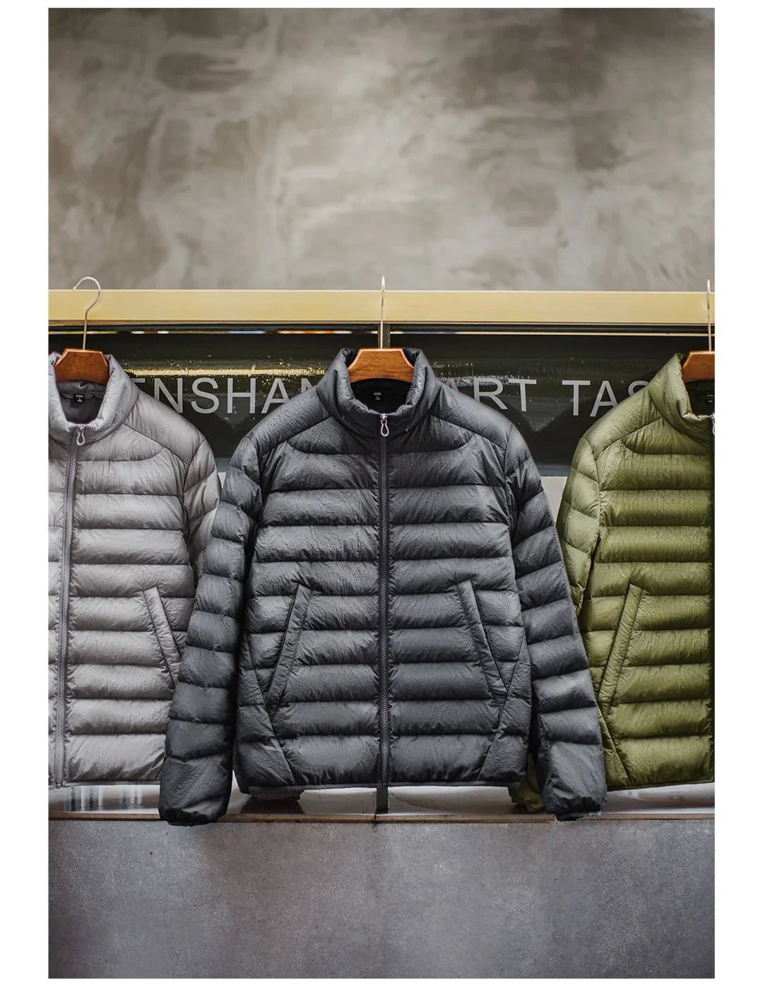 Maden Men's Lightweight Down Jacket | Stand Collar Puffer