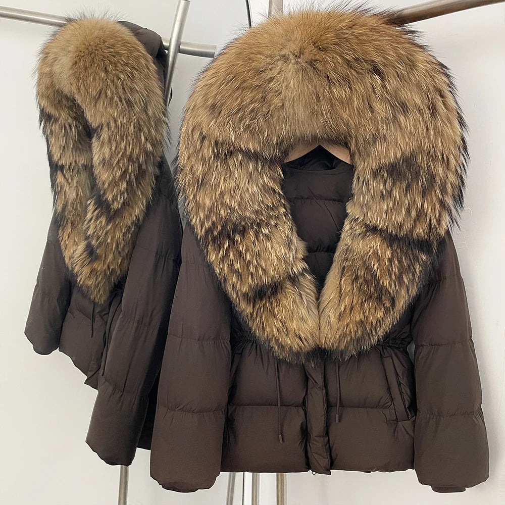Premium Natural Fur Trim Down Jacket