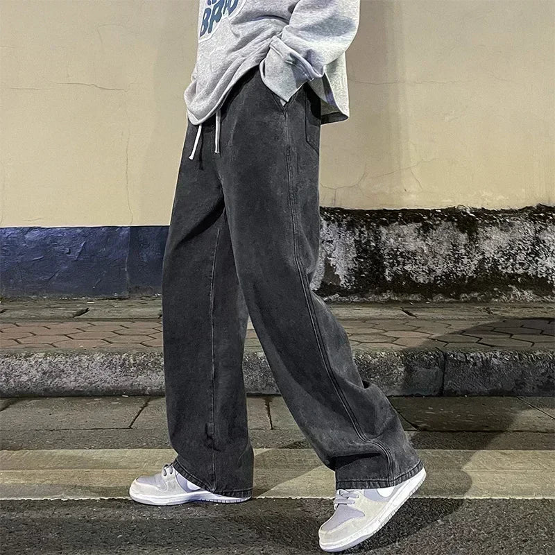 Men’s Retro Relaxed Straight-Leg Denim Jeans