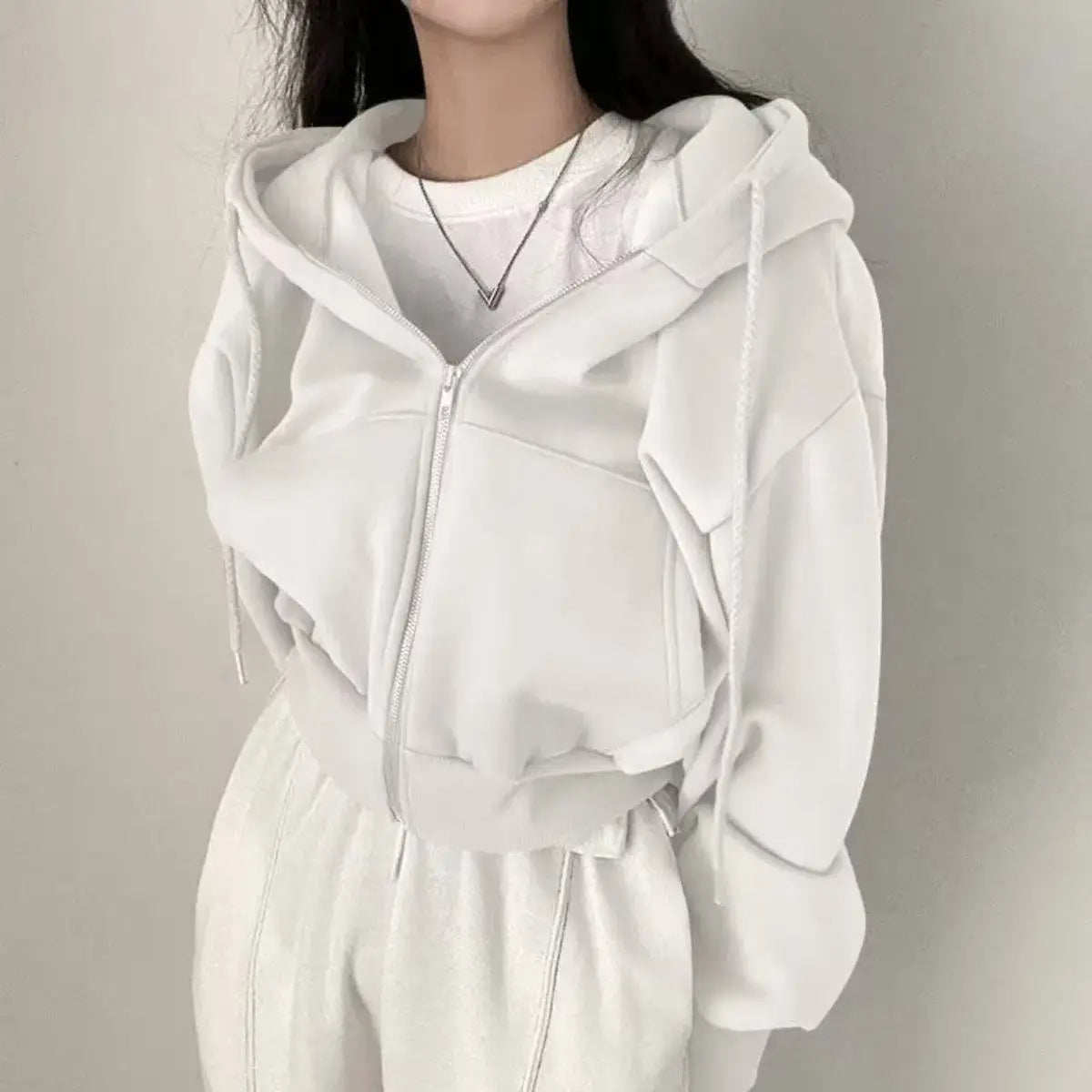 Women’s Fleece-Lined Cropped Hoodie