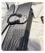 Crocodile Pattern Dionysus Underarm Bag