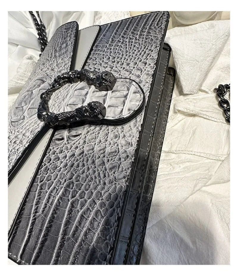 Crocodile Pattern Dionysus Underarm Bag