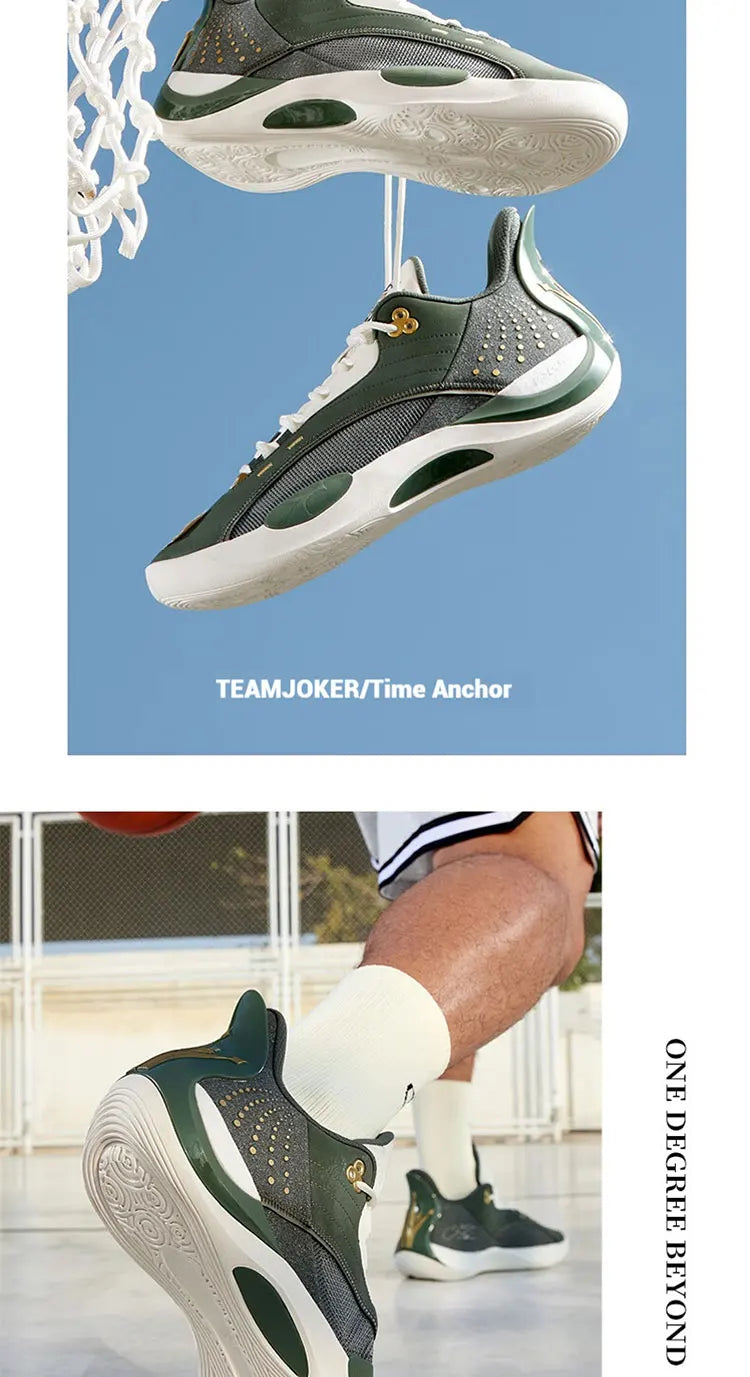 361 Degrees Team Joker Men Basketball Shoes Combat Rebound Anti-slip Wear-resistant CQT-QU!K Stable High-top Sneakers 572511105