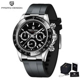 V2 PAGANI DESIGN 40MM Men's Quartz Watch Luxury Sapphire Stainless Steel 100m Waterproof Multi functional Men's Timing Watch