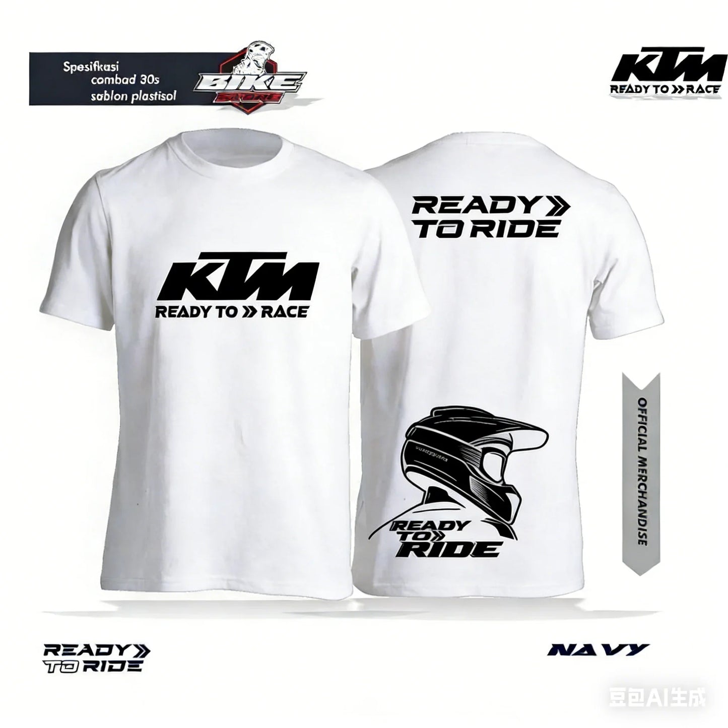 KTM Racing Graphic T-Shirt — Unisex Cotton Off-Road Moto Print Tee