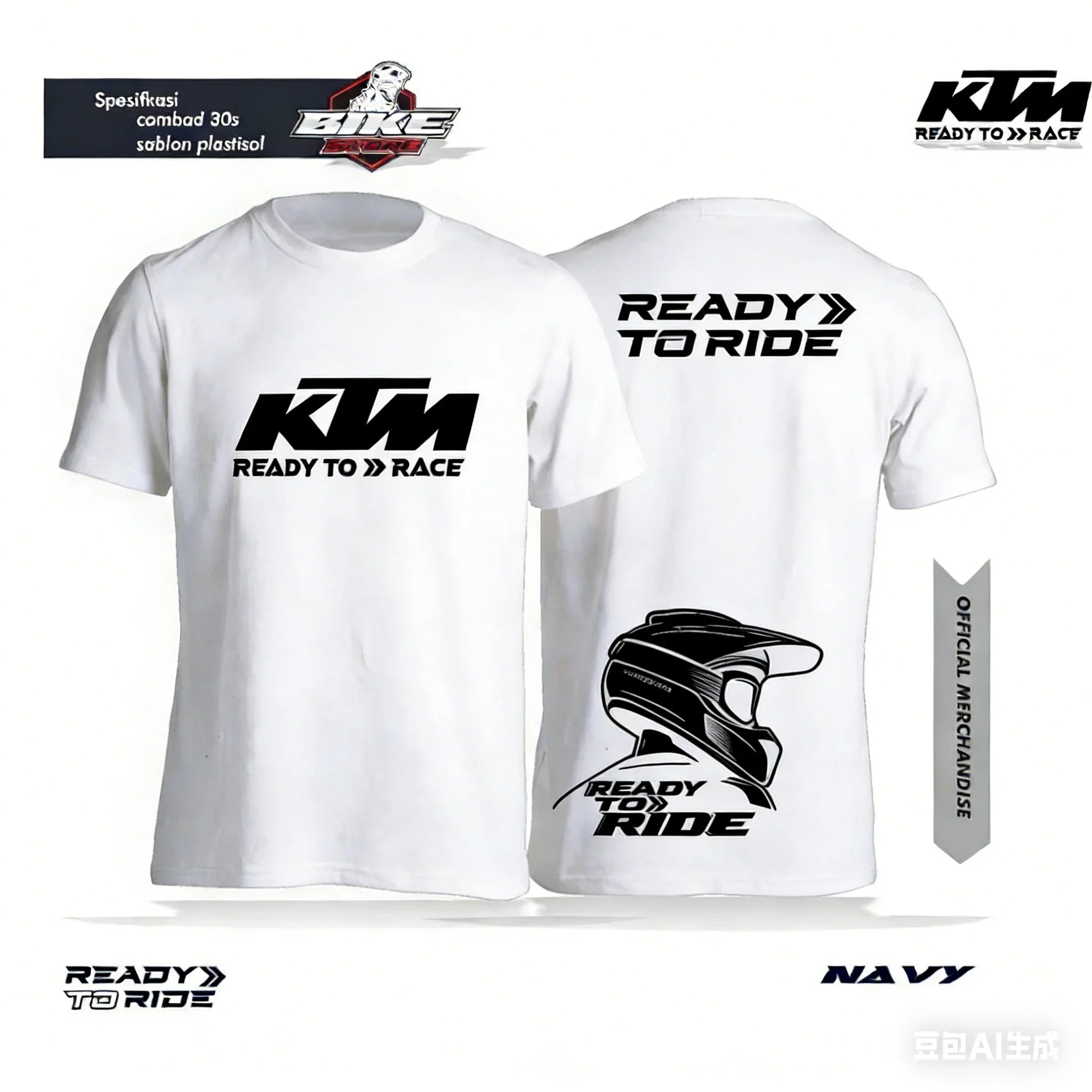 KTM Racing Graphic T-Shirt — Unisex Cotton Off-Road Moto Print Tee