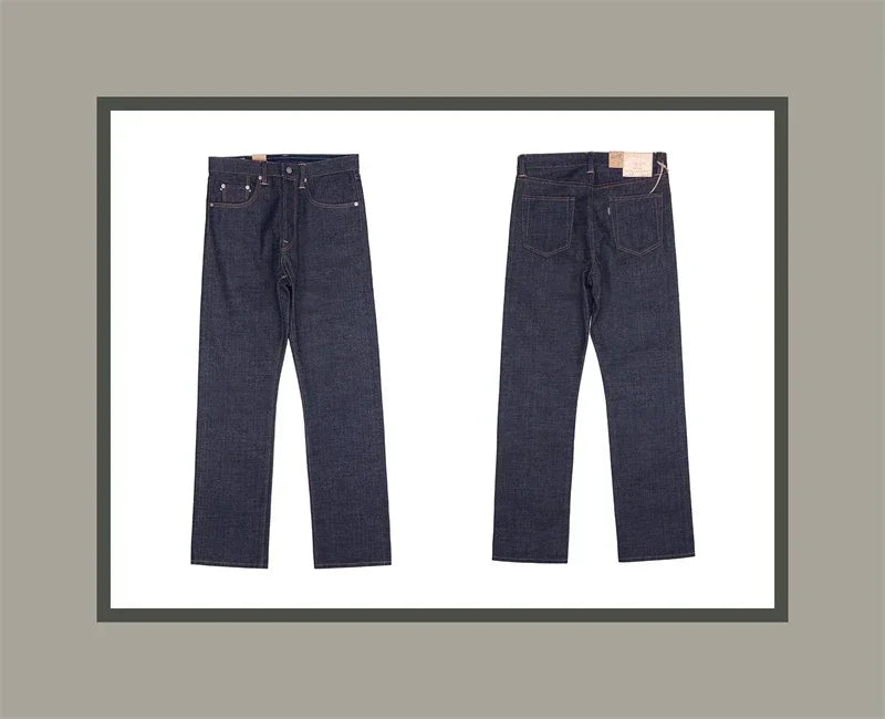 BOB DONG 22oz Heavyweight Selvage Denim Jeans Rigid Straight Fit Pants Lot N235