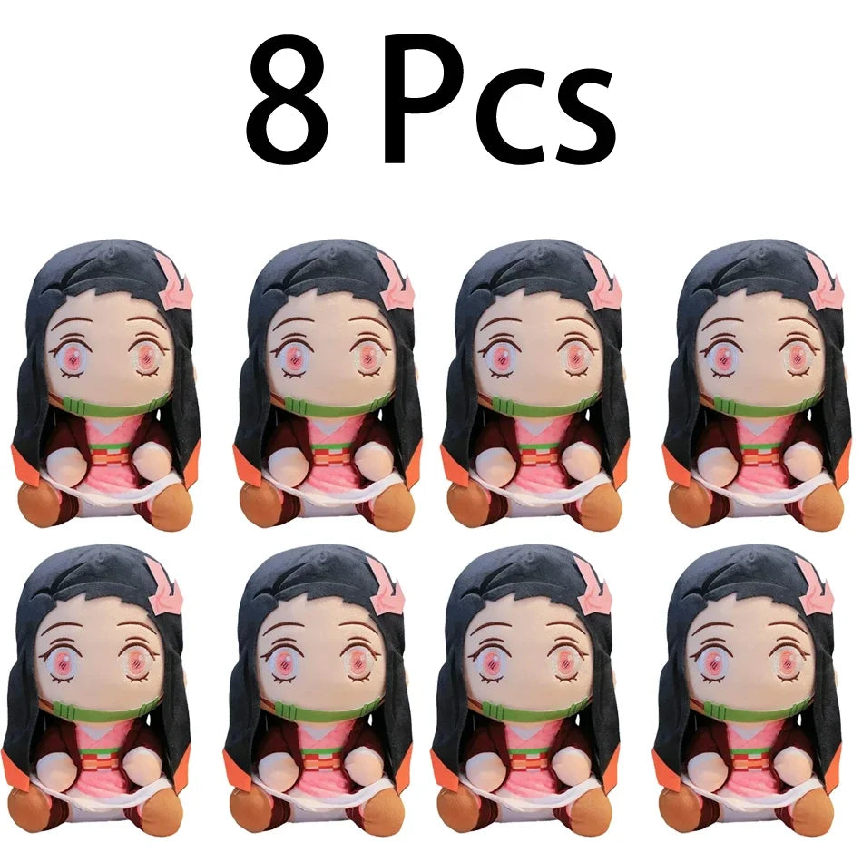 20cm Hot Japan Demon Slayer Plush Dolls Lovely Anime Kimetsu No Yaiba Kamado Tanjirou Nezuko Zenitsu Kyoujurou Toys Kids Gifts