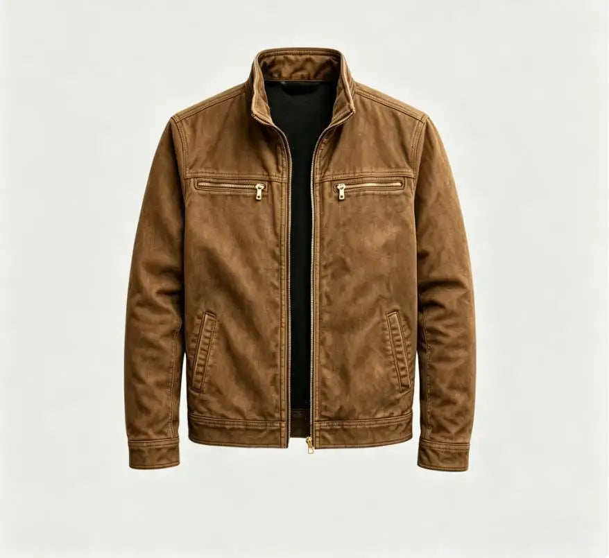 Men's Casual Tooling Jacket — Loose Fit Cardigan Sports Outerwear