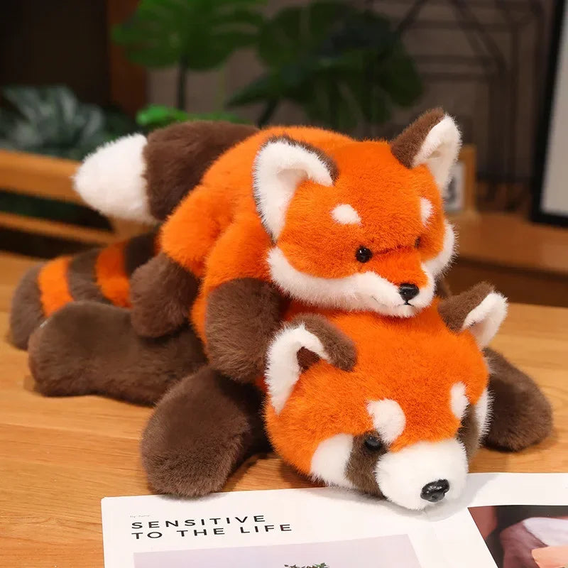 Plush Animal Cuddle Pillow – Raccoon, Fox & Red Panda