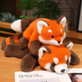 Plush Animal Cuddle Pillow – Raccoon, Fox & Red Panda