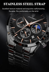 POEDAGAR 928 Men's Luxury Chronograph Watch | Luminous & Waterproof
