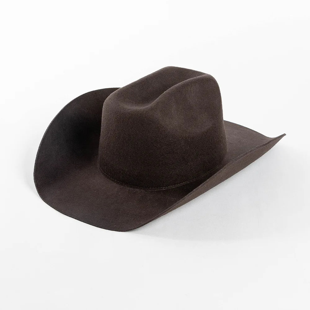 USPOP Wide Brim Wool Cowboy Hat – Unisex Felt Fedora