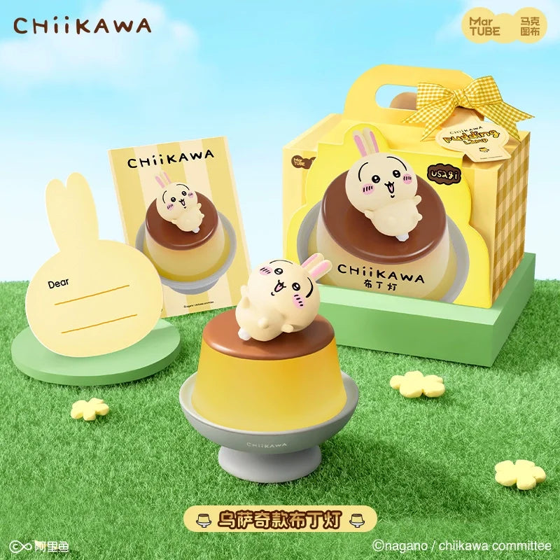 Chiikawa Pudding Lamp Kawaii Hachiware Usagi Desktop Ornament Toy Birthday Gift Anime Fans Bedroom Bedhead Atmosphere Lighting