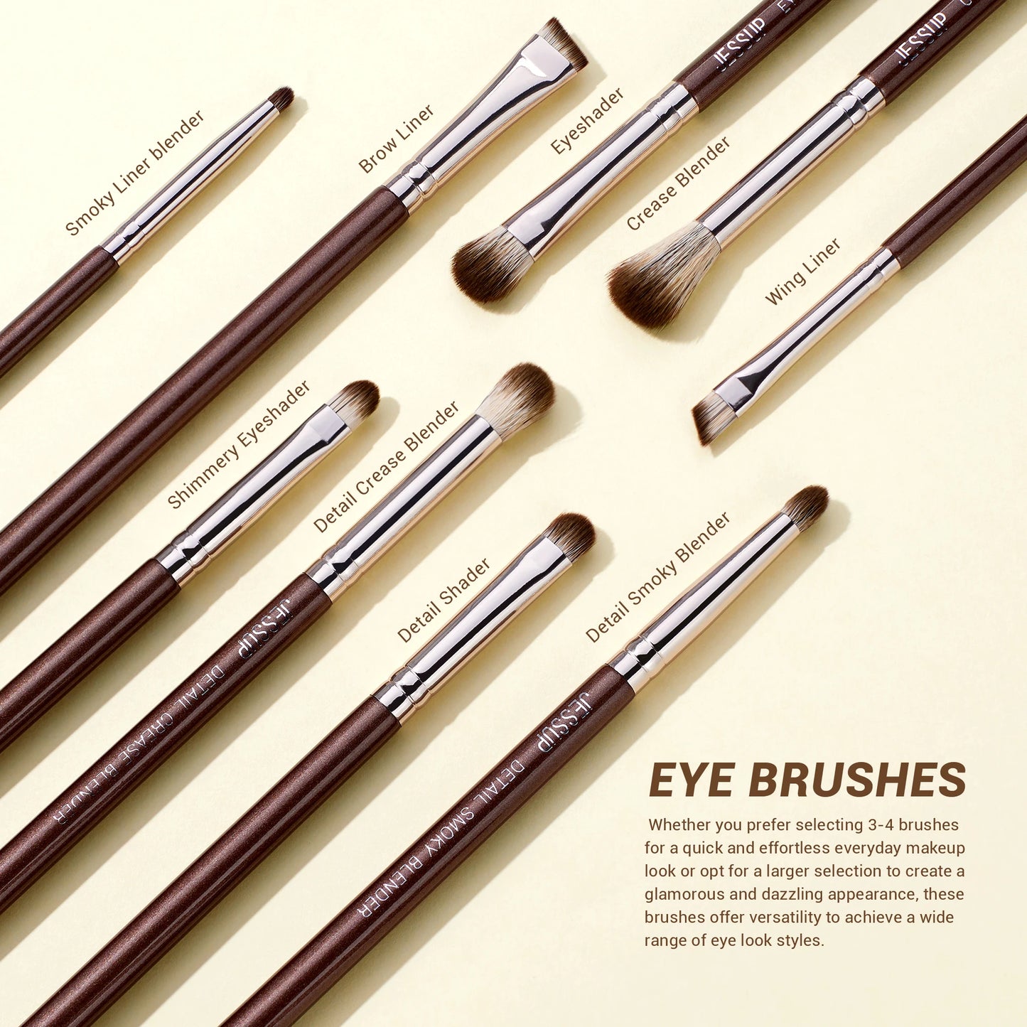 Jessup 15-Piece Professional Makeup Brush Set