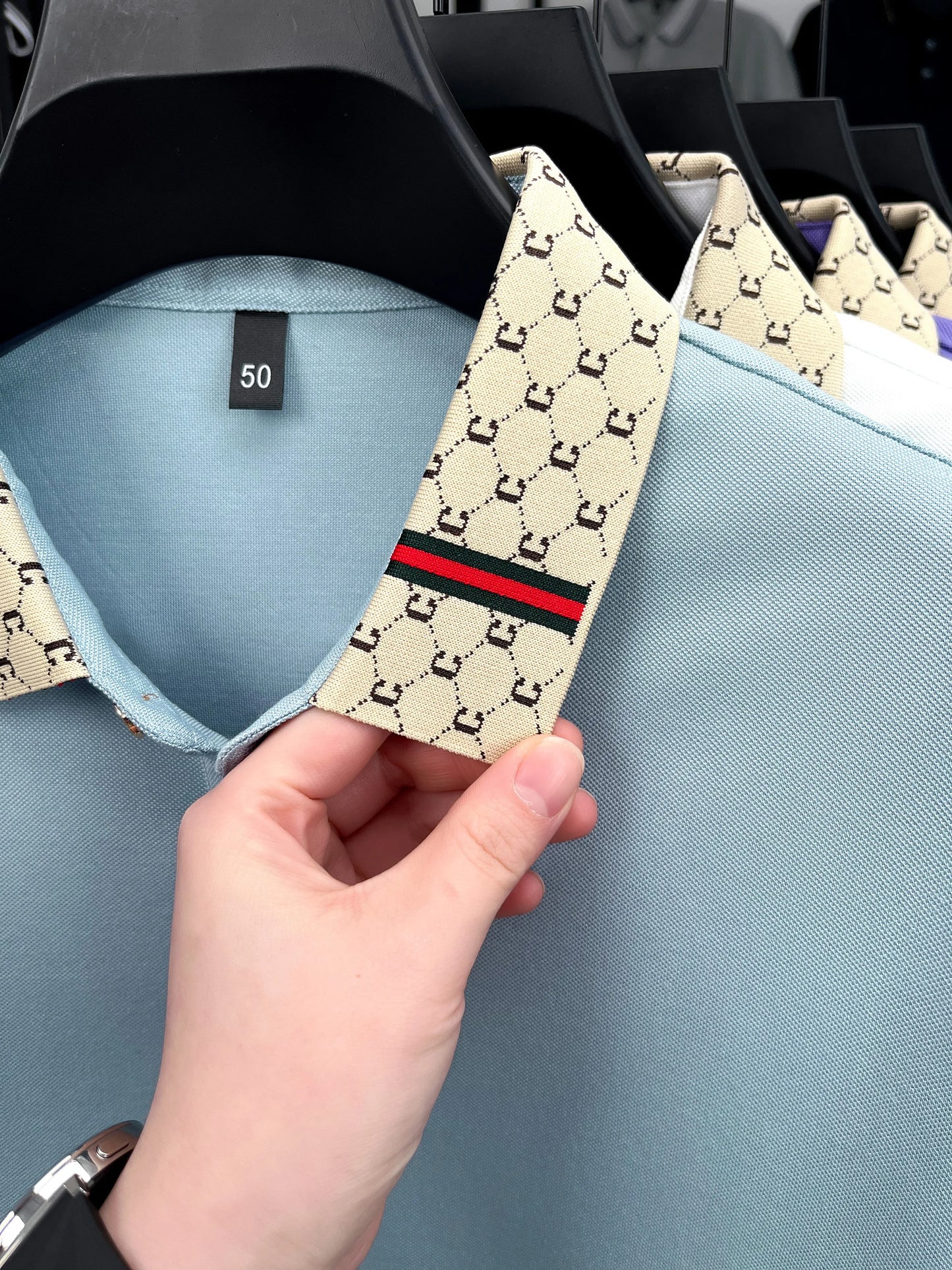 Men's Embroidered Jacquard Polo Shirt – Summer Style