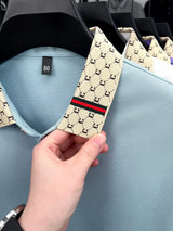Men's Embroidered Jacquard Polo Shirt – Summer Style