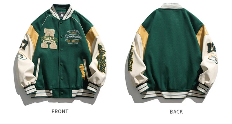Men’s Embroidered Varsity Baseball Jacket