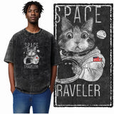 DB Cat Acid-Washed Graphic Tee