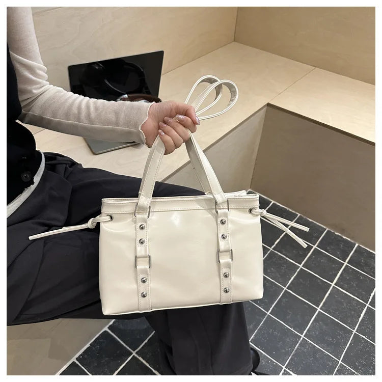 Women's Retro PU Leather Shoulder Tote Bag