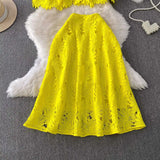 Elegant Crochet Embroidery 2-Piece Set