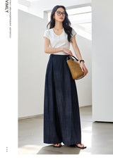 Vimly High-Waist Baggy Wide-Leg Denim Jeans for Women