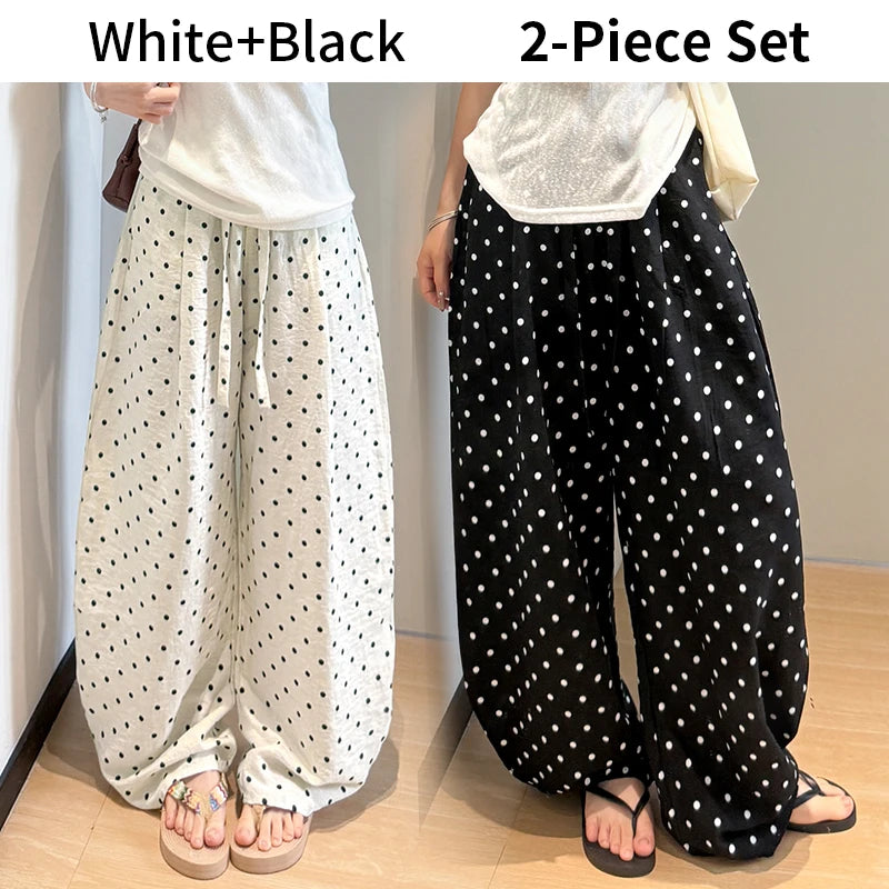 Women's Linen Blend Wide-Leg Pants