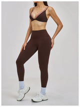 Yoga Sets 2PCS Women's Tracksuit Fitness Outfits Sportswear Workout Set Sports Bra High Waist Leggings Gym Clothing Sports Suits
