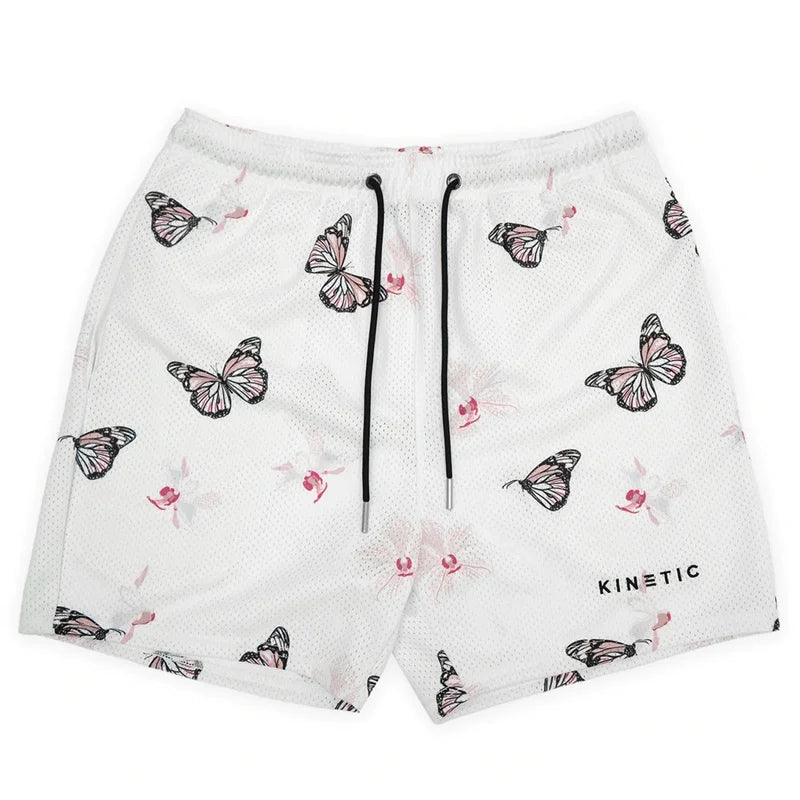 Rose Embroidered Hip Hop Shorts