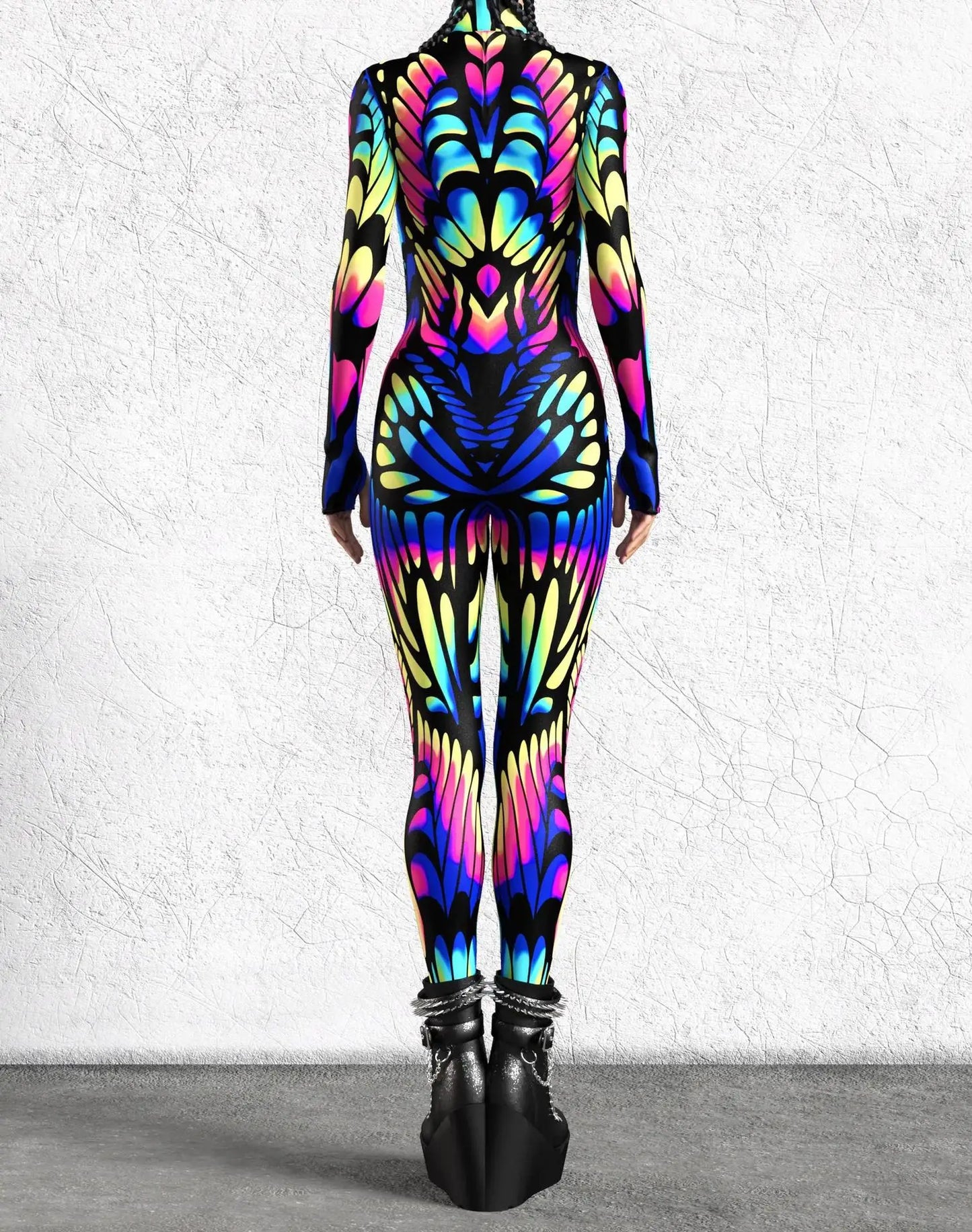 Women's 3D Print Goddess Jumpsuit Catsuit Costume