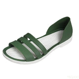 2025 For Women Summer Flats Candy Color Casual Beach Outdoor Female Ladies Jelly Slippers Fashion Open-Toed Slides Shoes