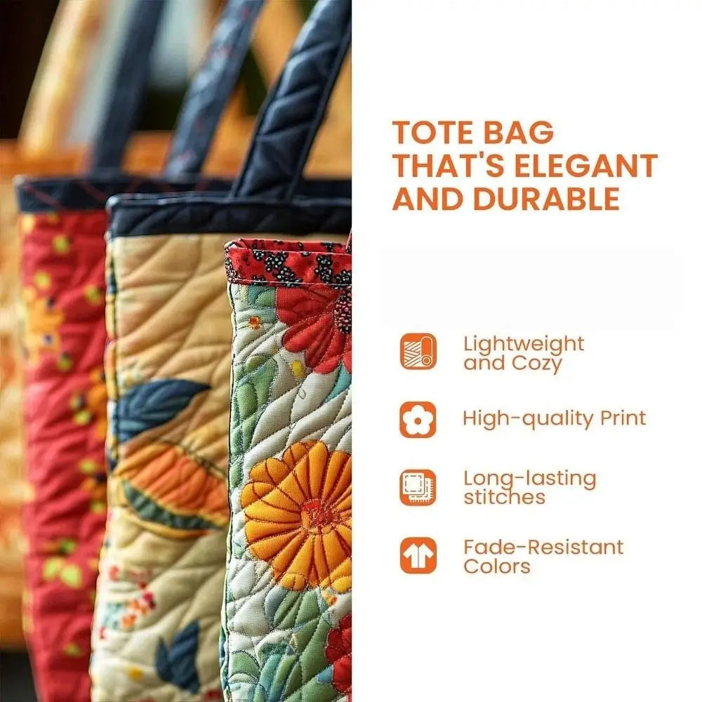 Creative Large Capacity Quilted Tote Bag 3D Printed Pattern Soft Travel Handbag Lightweight Shopping Bag for Women Girls