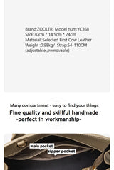 Hot Seller ZOOLER Quality Handmade 100%  Genuine Leather Women Handbag Luxurious Tote Shoulder Bags Female Business Use#YC368