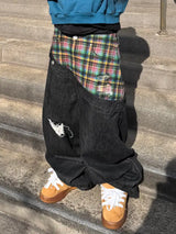 Unisex Y2K Plaid Baggy Jeans