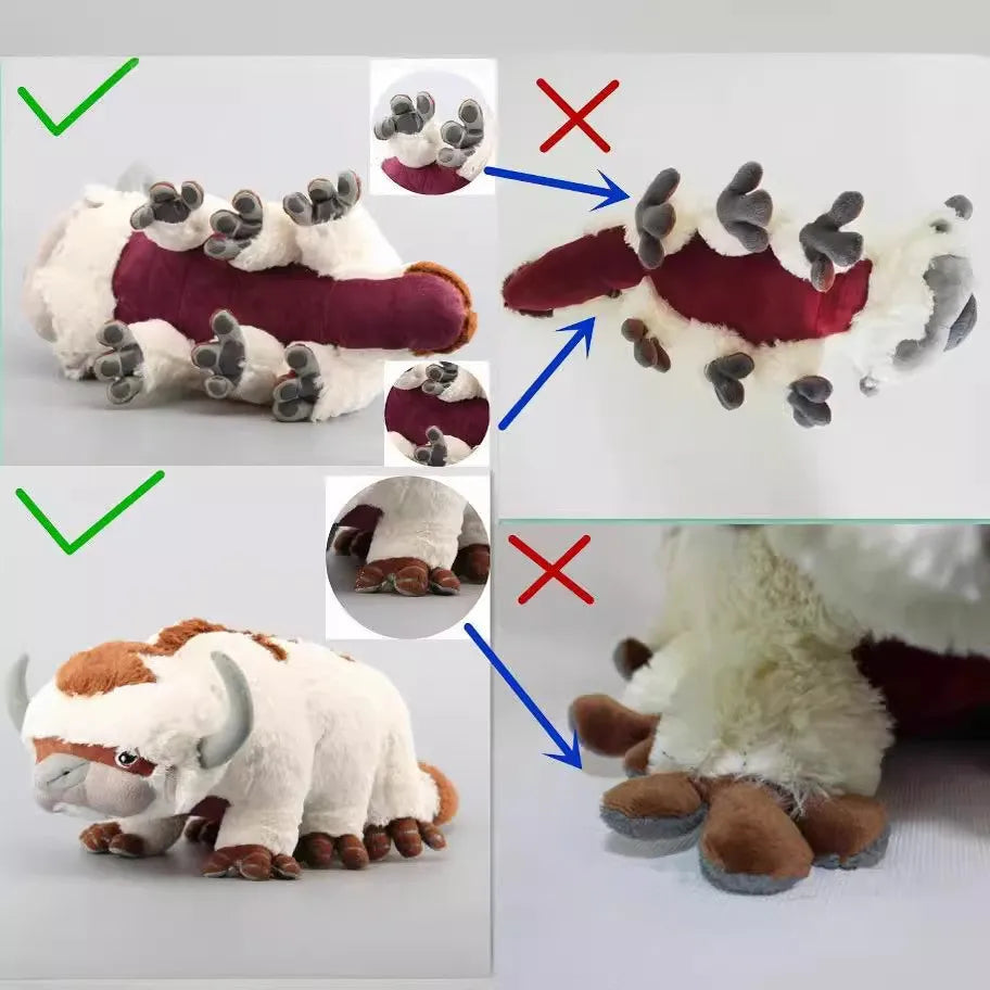 @45-53cm Anime Avatar the Last Airbender Appa Plush Toys Avatar Appa Momo Plush Soft Stuffed Dolls Toy Gifts for Children Kids