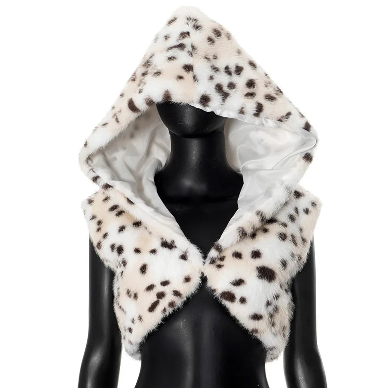 Faux Fur Hooded Scarf & Balaclava Hat