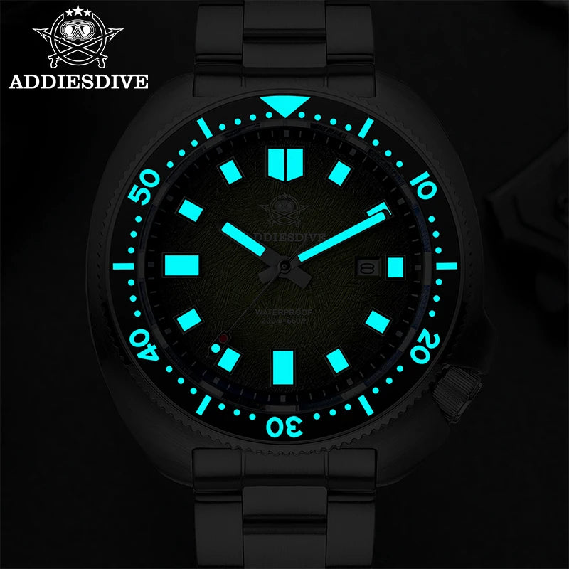 ADDIESDIVE Japan2115 New Men Watch Sapphire Glass BWG9 Ultra-Bright Luminous 200m Waterproof Wristwatch Luxury Quartz Watches