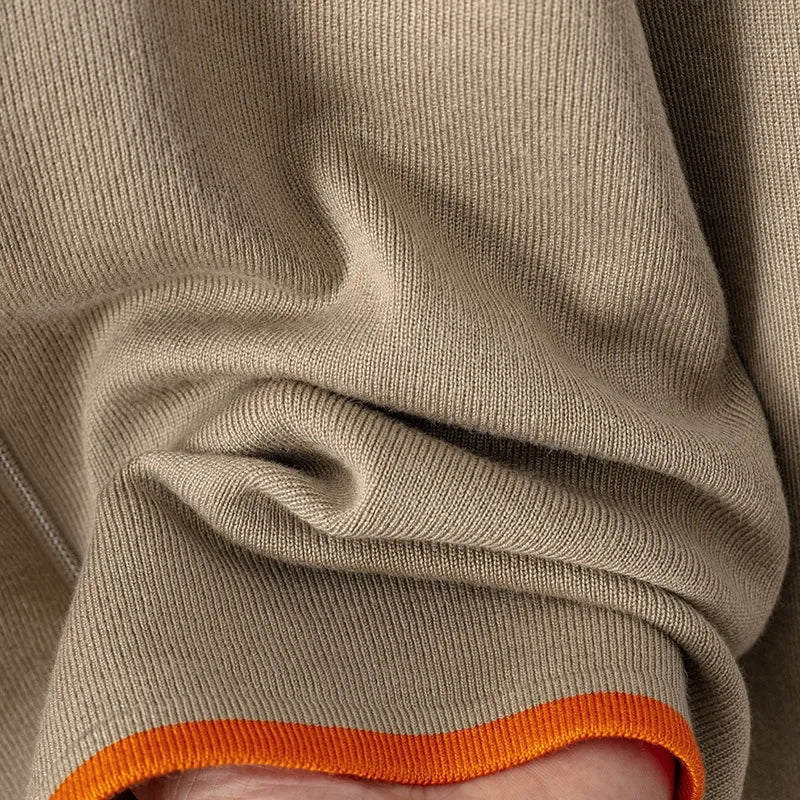 USA-Made Luxury Wool 2-Piece Set: Embroidered Horse Knit Jacket & Pants