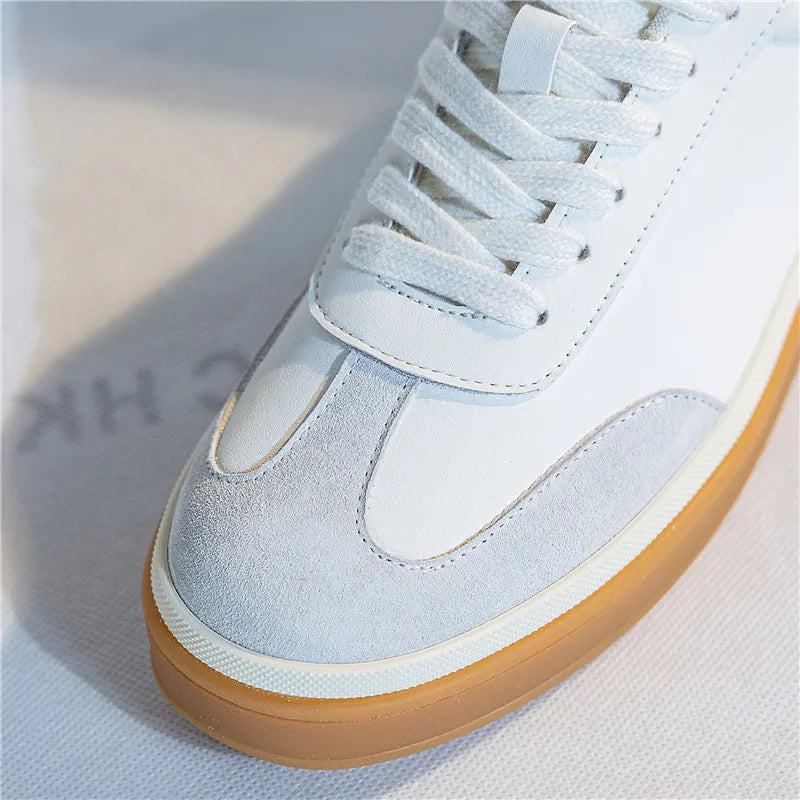 MORAZORA Women's Genuine Leather Platform Sneakers
