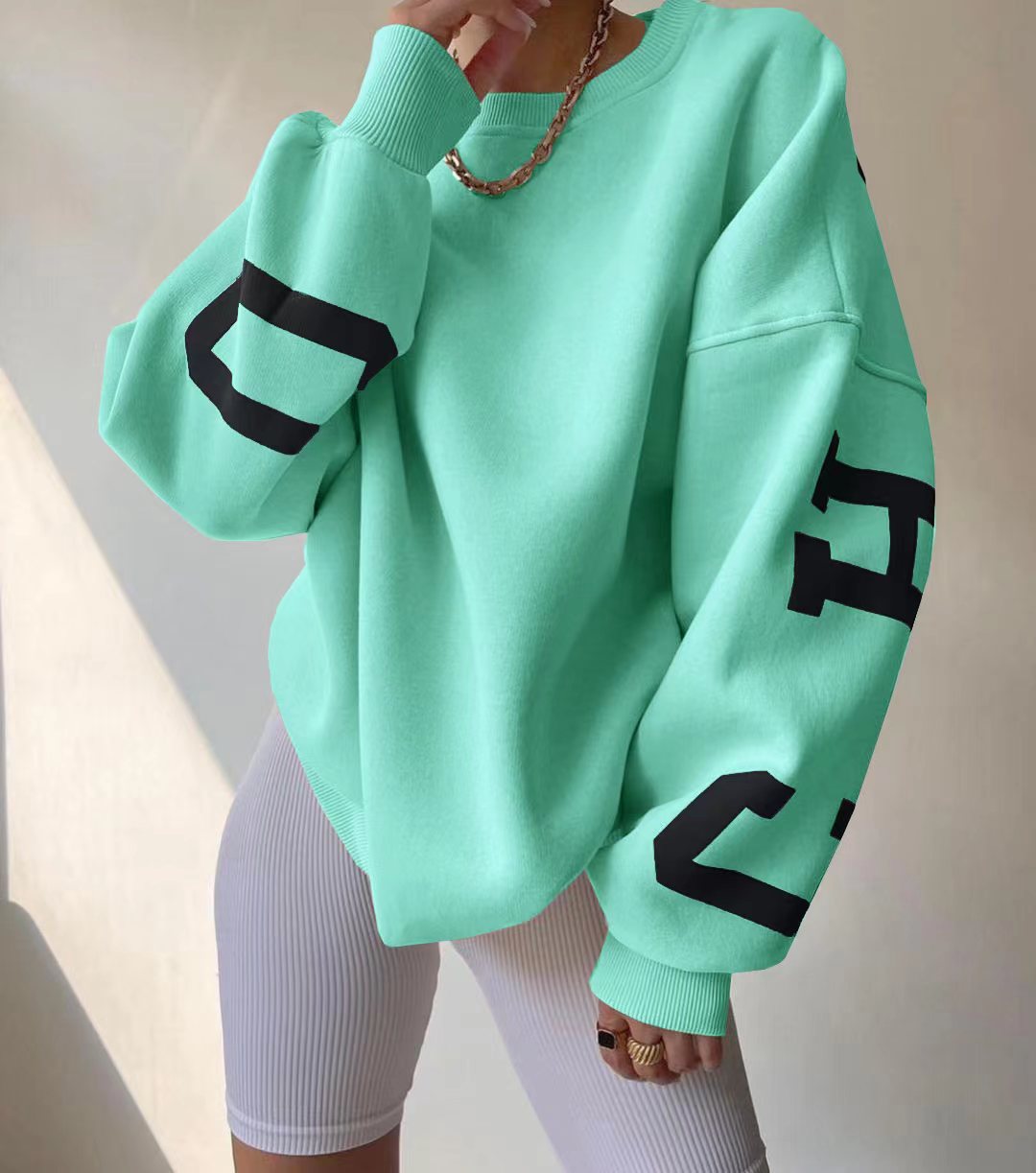 Women's Y2K Letter Print Relaxed Sweatshirt