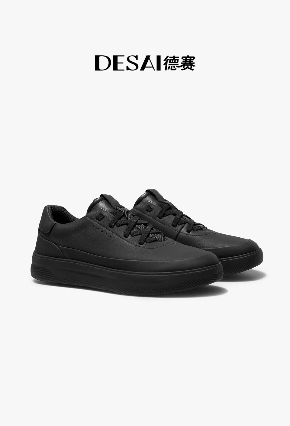 DESAI shoes men's leather shoes men's shoes casual shoes with light soft sole small white shoes men