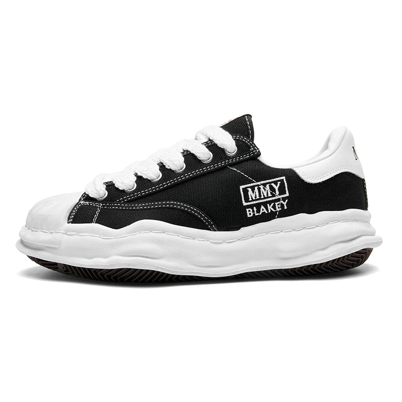 Unisex Thick Sole Board Sneakers — Breathable Lace-Up Casual Walking Shoes