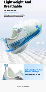 Xtep Kunpeng Running Shoes for Men 2025 Summer Shock-absorbing Rebound Lightweight Breathable Mesh Sport Shoes 875219110025