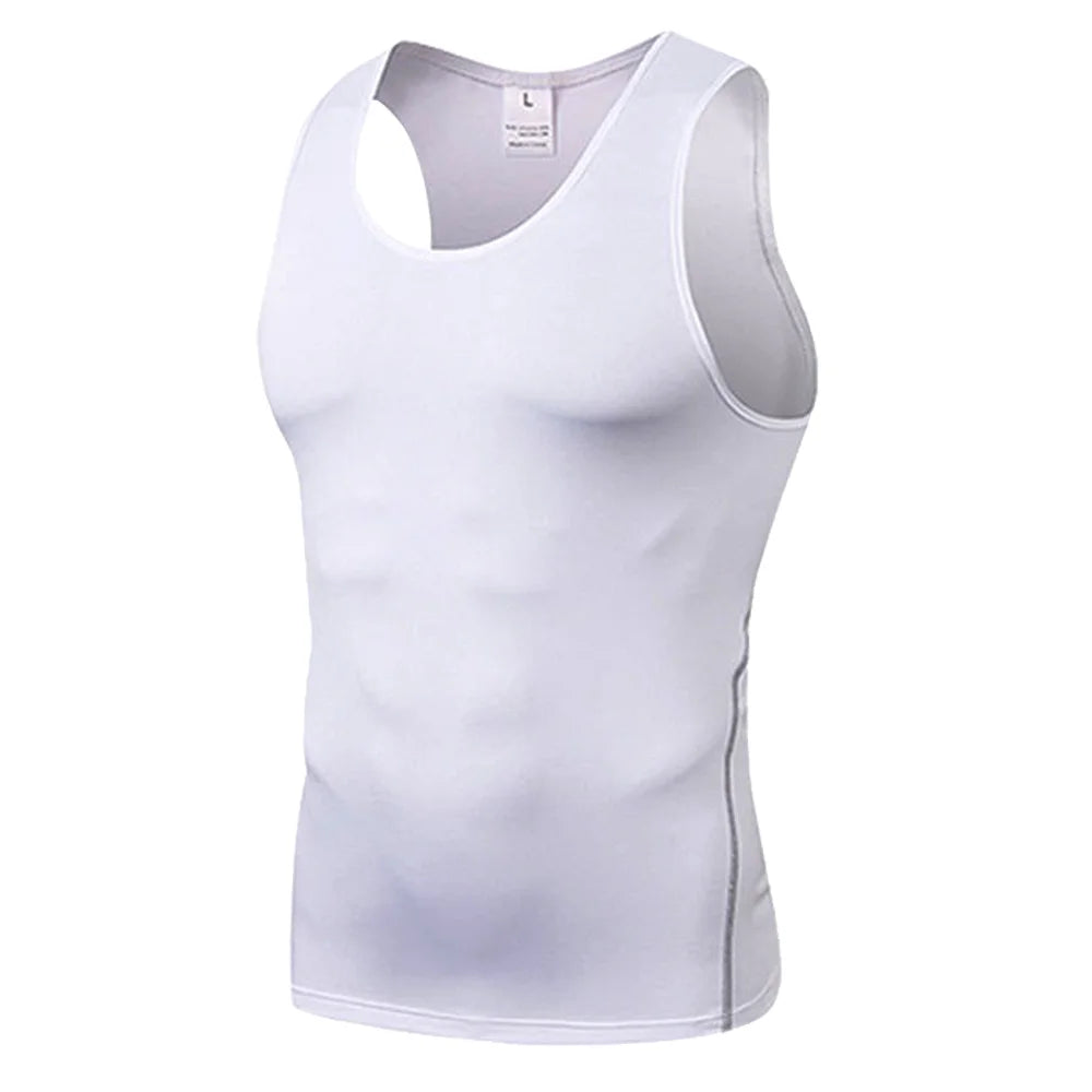 Compression Shirts Men Tummy Control Shapewear Compression Shirt Flat Belly Abdomen Slimming Vest Waist Trainer Fitness Workout