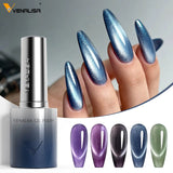 5pcs*10ml/kit VENALISA HEMA FREE TPO FREE Glitter Red Cat Eye Gel Nail Polish Ultra Diamond Gel UV LED Soak Off Nail Manicure